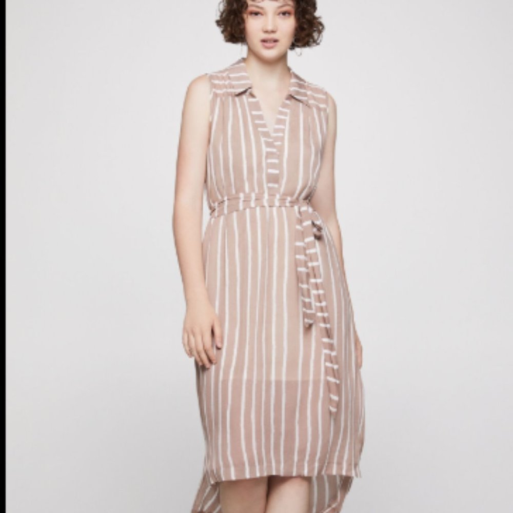 Nation stripe shirt dress